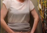 Lonely mature masturbates