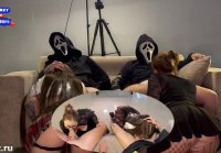 Halloween Orgy Group Sex AlexaMills and SKINLOVERS