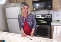 Fucking with a housewife in the kitchen