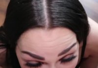 Make up brunette deliciously sucked big dick