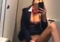 The stewardess filmed her masturbation in the plane toilet