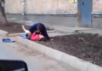 Drunk couple fucking right on the lawn near the entrance