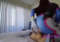 Cutie fucking with a rubber doll in a suit D.va (+porn f