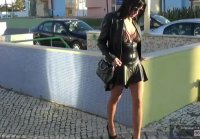 Brunette Cindy Masturbates in the Public Street