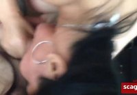 Amateur Asian Big Tits Threesome with a Blowjob