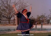 Busty Teens Jump Outdoors & Shake Boobs 1960s Retro Movie