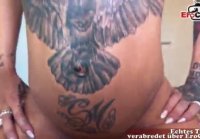 Pick up artist filmed a tattooed MILF on the street