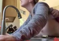 Beautiful bigtits MILF Boltonwife kitchen doggystyle